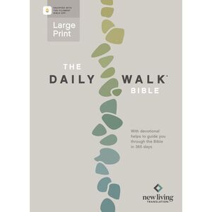 The Daily Walk Bible Large Print Nlt, Filament Enabled (Softcover) -- New Living